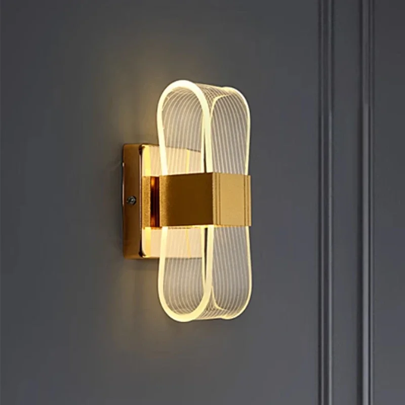 Gold Modern LED Wall Lamp – Luxury Aluminum Bedside Light for Bedroom & Living Room - Image 2