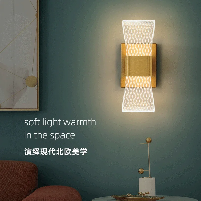 Gold Modern LED Wall Lamp – Luxury Aluminum Bedside Light for Bedroom & Living Room - Image 4