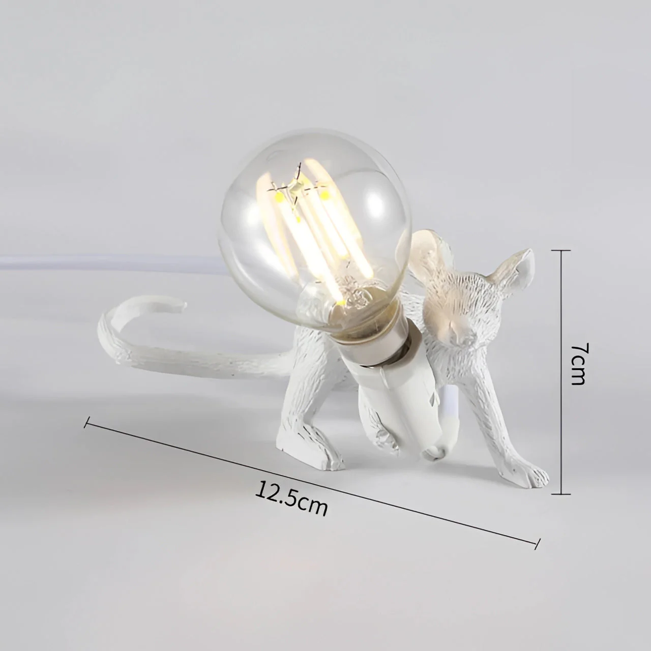 Gold Mouse Table Lamp Animal Shaped Desk Light Quirky Home Decor - Image 6