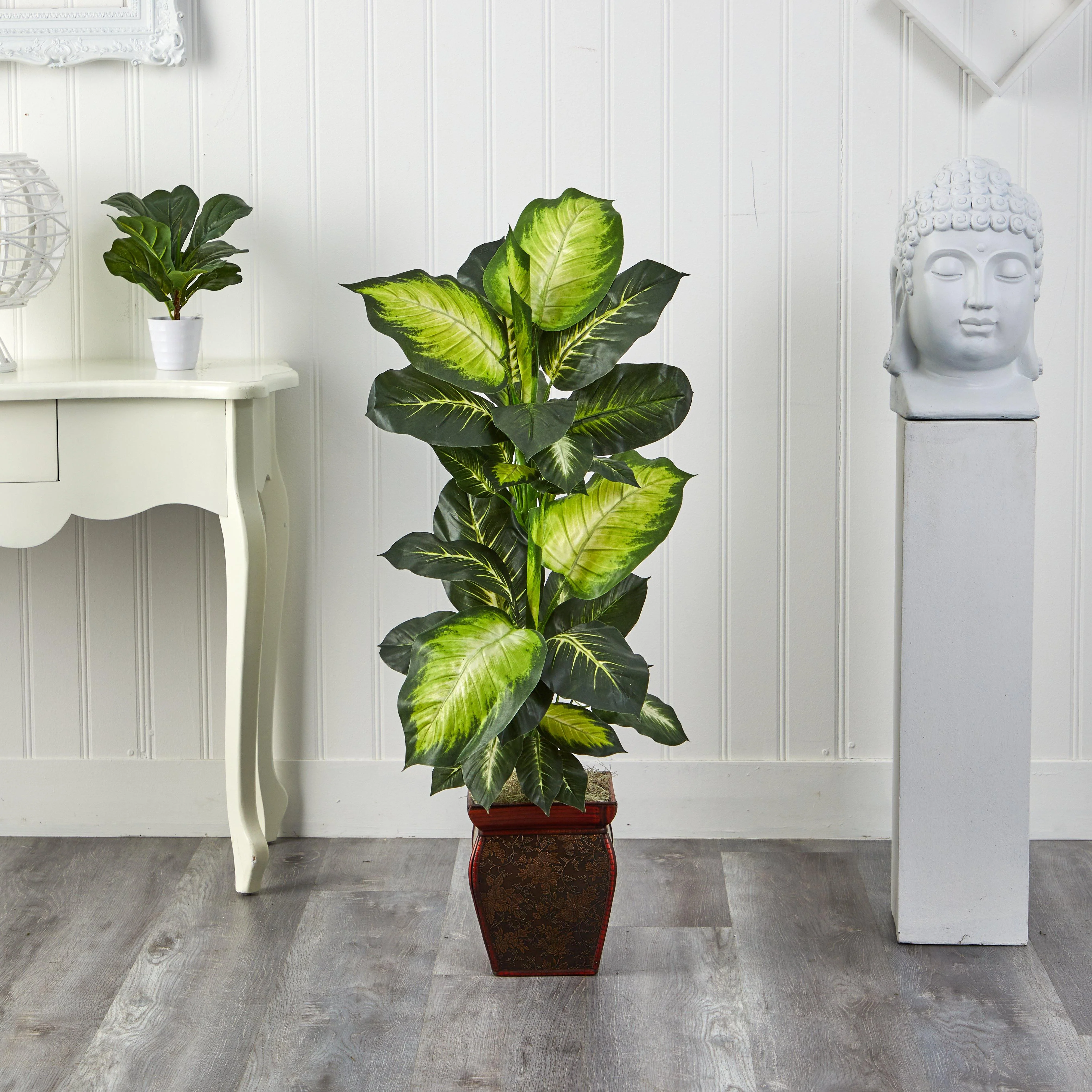 Golden Dieffenbachia w/Decorative Planter - Image 3