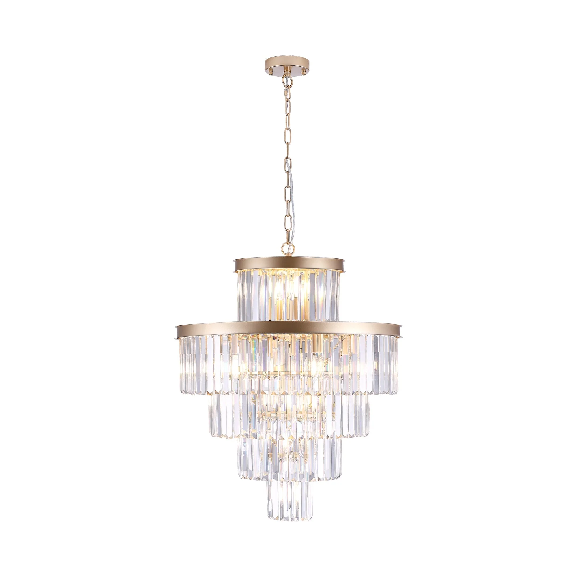 Golden Luxury Crystal Chandelier 23.6 Inch - Image 12