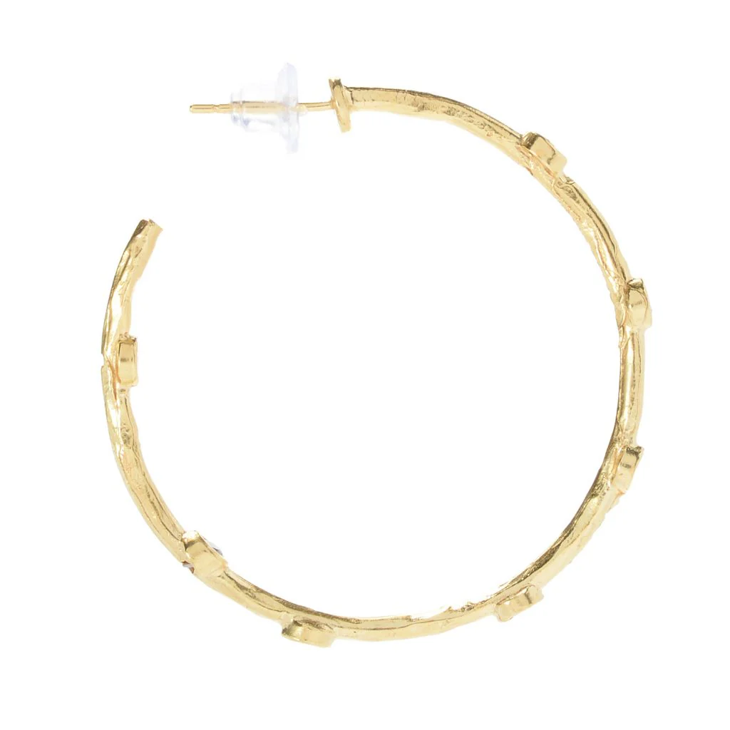 Golden Odyssey for Brilliante Simulated Diamond Hoop Earrings - Image 2