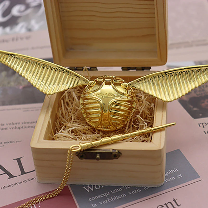 Golden Snitch Style Ring Box Gold Plated Jewelry Ring Holder Gift Box - Image 11