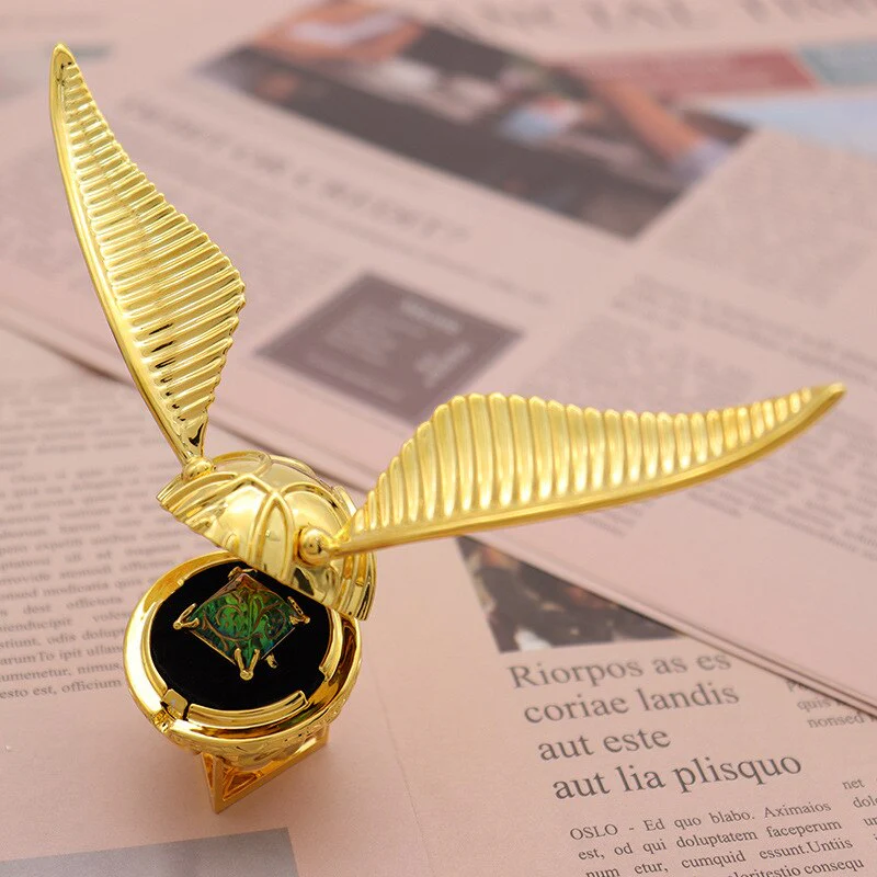 Golden Snitch Style Ring Box Gold Plated Jewelry Ring Holder Gift Box - Image 2