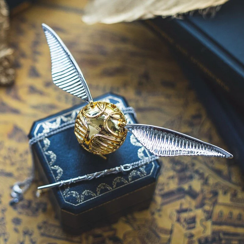 Golden Snitch Style Ring Box Gold Plated Jewelry Ring Holder Gift Box - Image 4