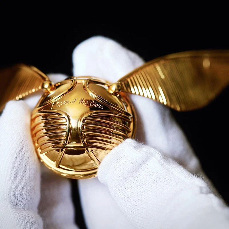Golden Snitch Style Ring Box Gold Plated Jewelry Ring Holder Gift Box - Image 5