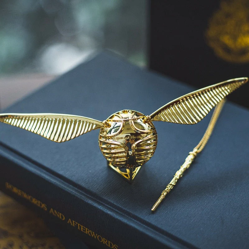 Golden Snitch Style Ring Box Gold Plated Jewelry Ring Holder Gift Box - Image 8