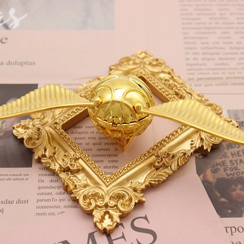 Golden Snitch Style Ring Box Gold Plated Jewelry Ring Holder Gift Box - Image 9