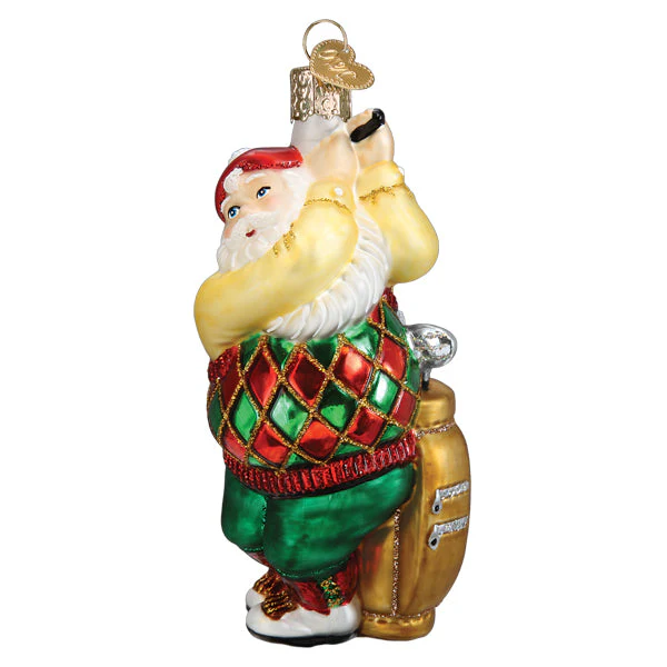 Golfing Santa Ornament - Image 3