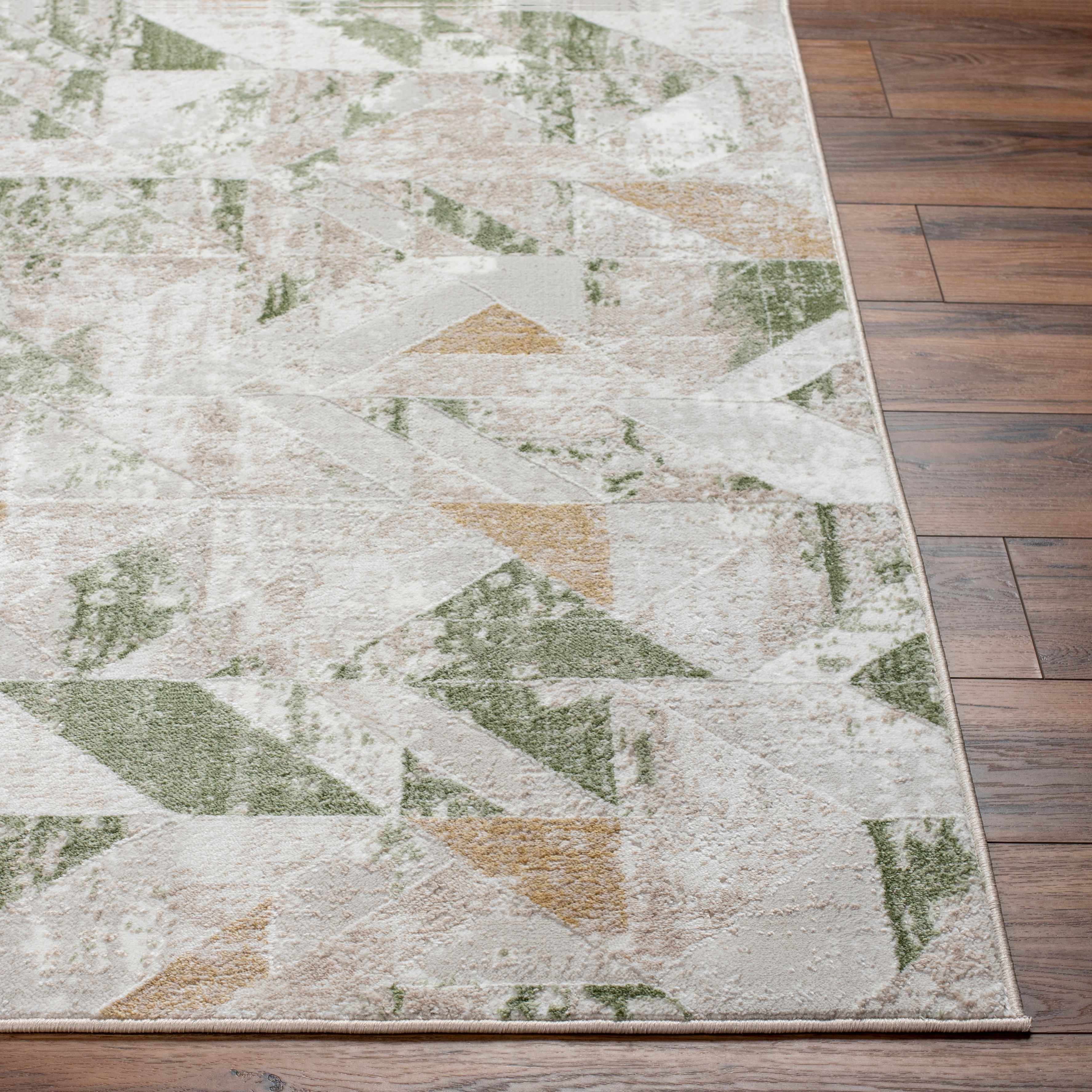 Gonca Green Geometric Area Rug - Image 3