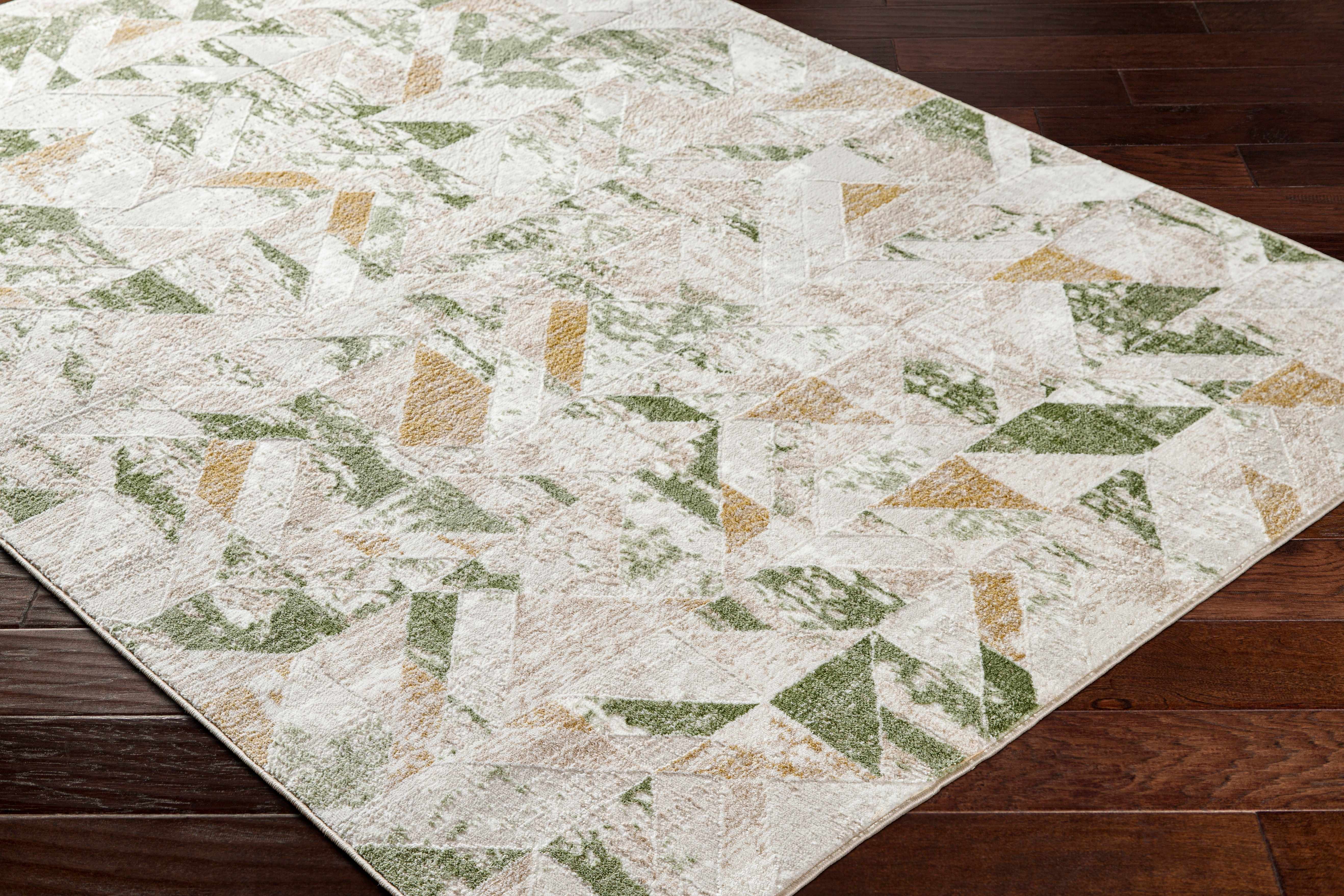 Gonca Green Geometric Area Rug - Image 4
