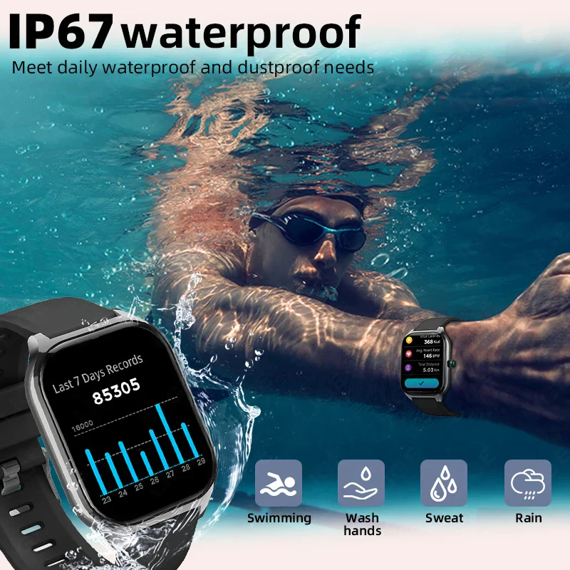 GPS Smart Watch for Men Women Fitness Heart Rate Monitor Bluetooth Call Tracker - Image 4