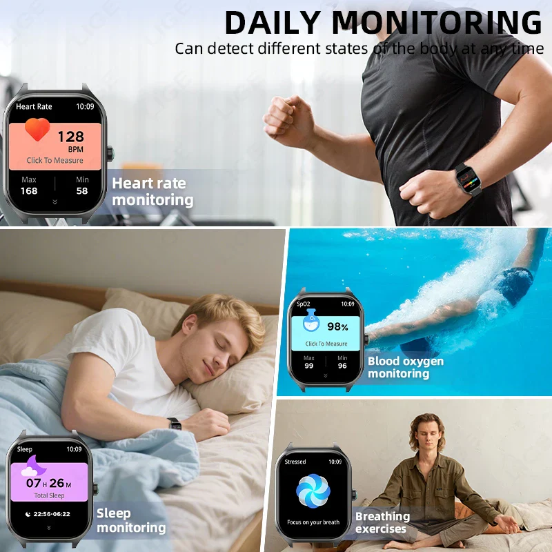 GPS Smart Watch for Men Women Fitness Heart Rate Monitor Bluetooth Call Tracker - Image 5