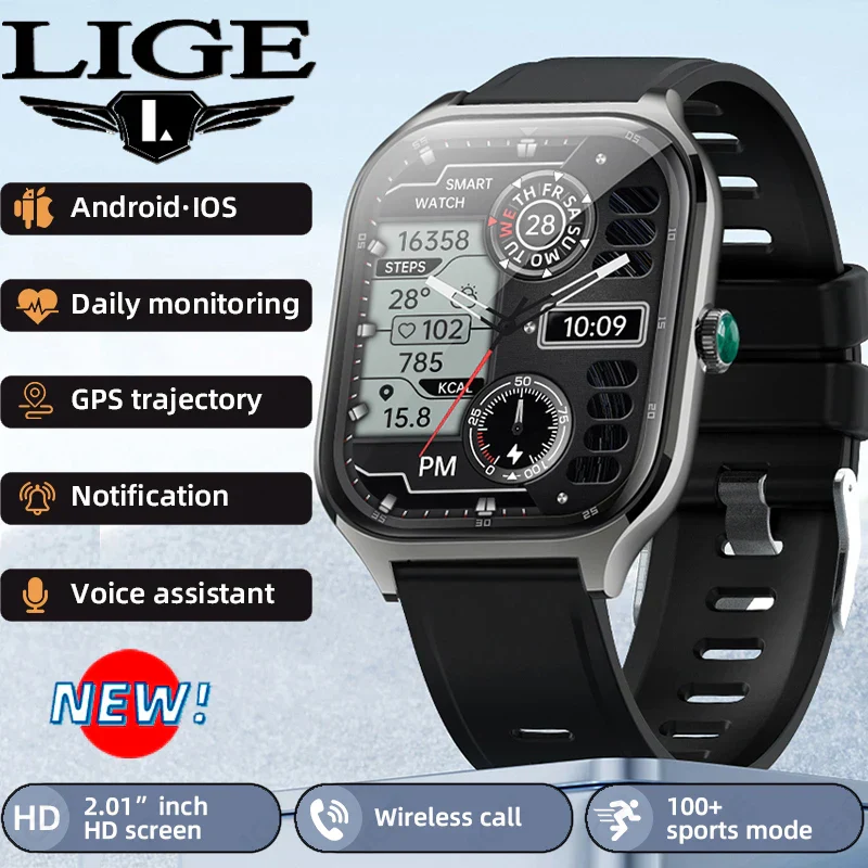 GPS Smart Watch for Men Women Fitness Heart Rate Monitor Bluetooth Call Tracker - Image 7