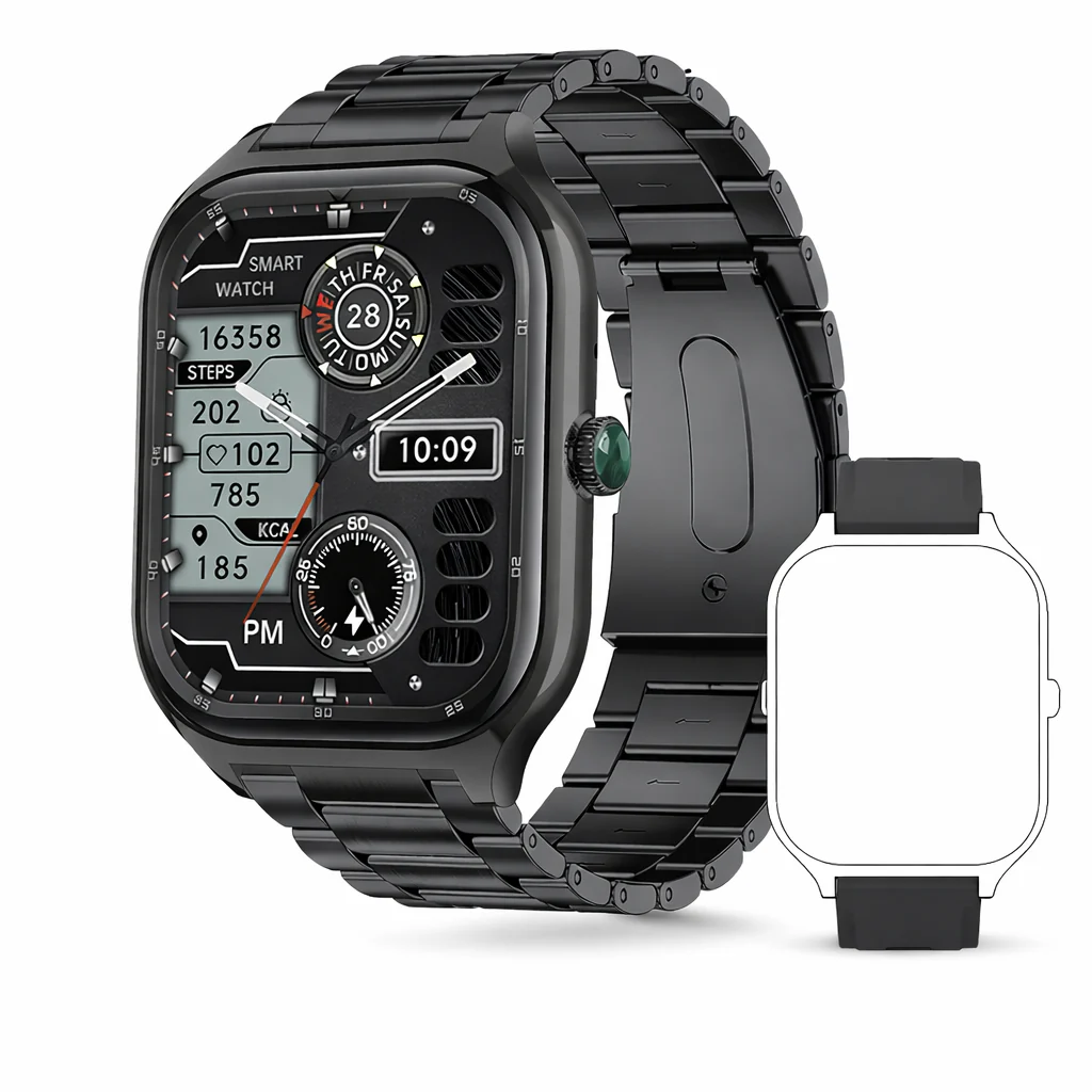 GPS Smart Watch for Men Women Fitness Heart Rate Monitor Bluetooth Call Tracker - Image 9