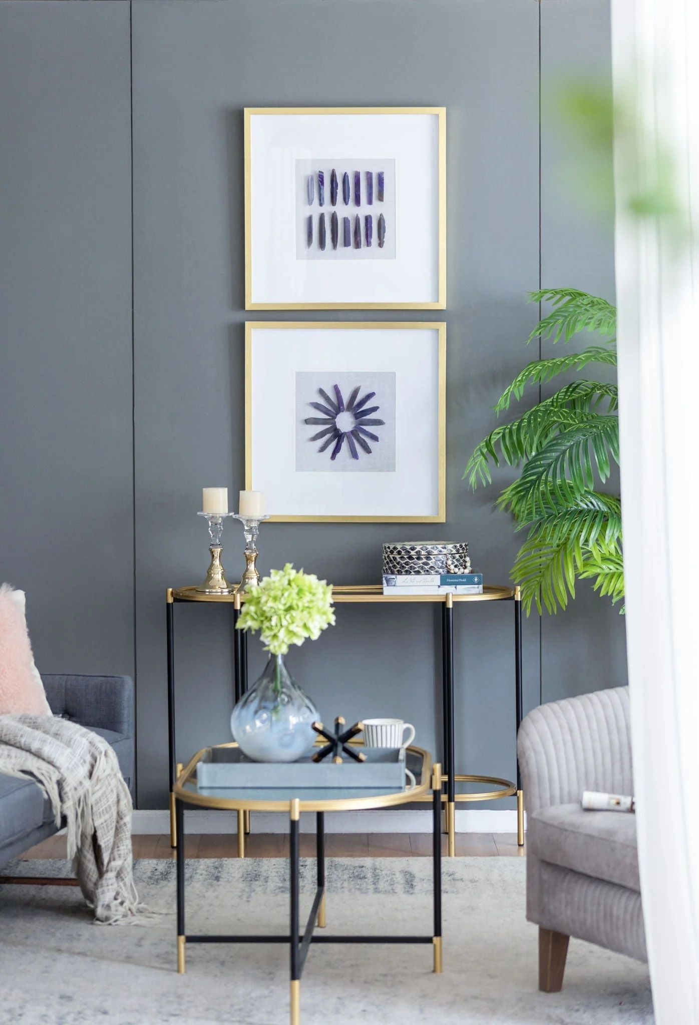 Grace Purple Agate Shadow Boxes Wall Art Set of 2 - Multicolor - Image 17