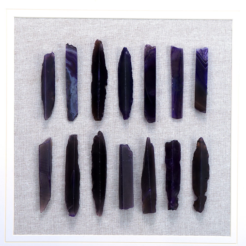Grace Purple Agate Shadow Boxes Wall Art Set of 2 - Multicolor - Image 4
