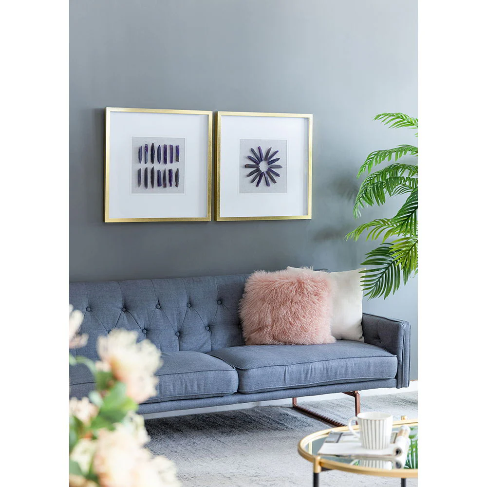 Grace Purple Agate Shadow Boxes Wall Art Set of 2 - Multicolor - Image 5