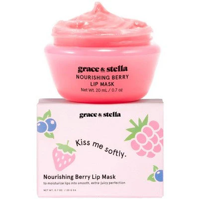 Grace & Stella Nourishing Berry Lip Mask 0.7oz/3ct - New - Image 2