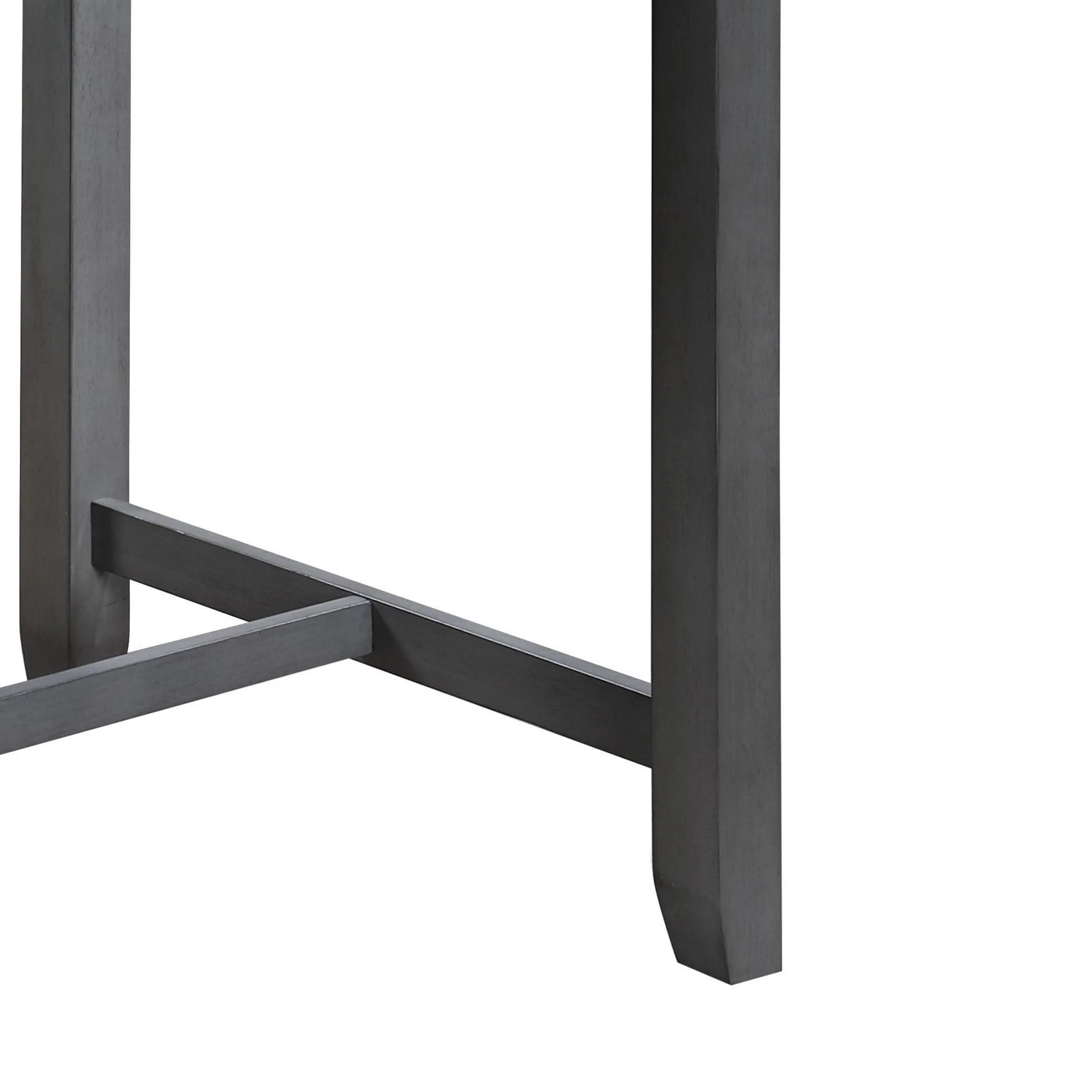 Graham 36' 3-Piece Gray Finish Small Space Counter Height Dining Table with Shelves and 2 Chairs - Image 10