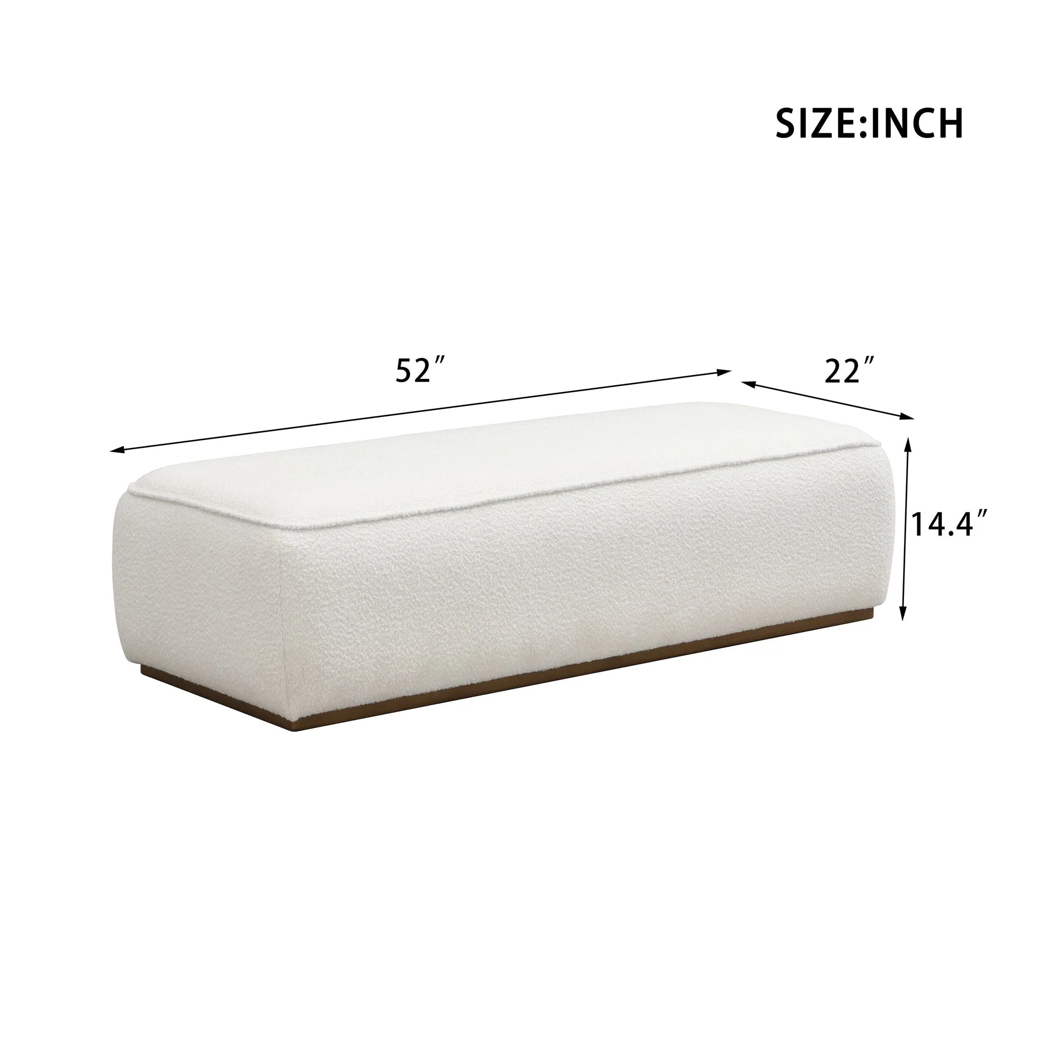 Grainy Footstool for Home - Beige - Image 4