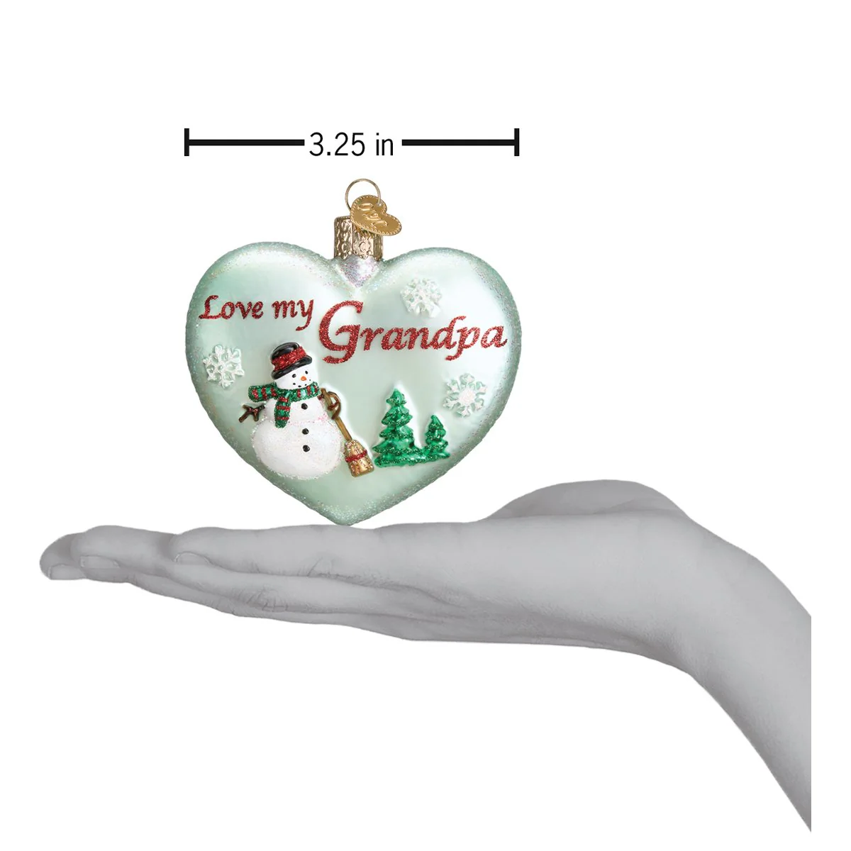 Grandpa Heart Ornament - Image 4