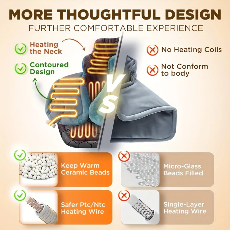 Graphene Heating Pad for Neck & Shoulders – Weighted, 6 Heat Levels, Auto-Off - Image 5