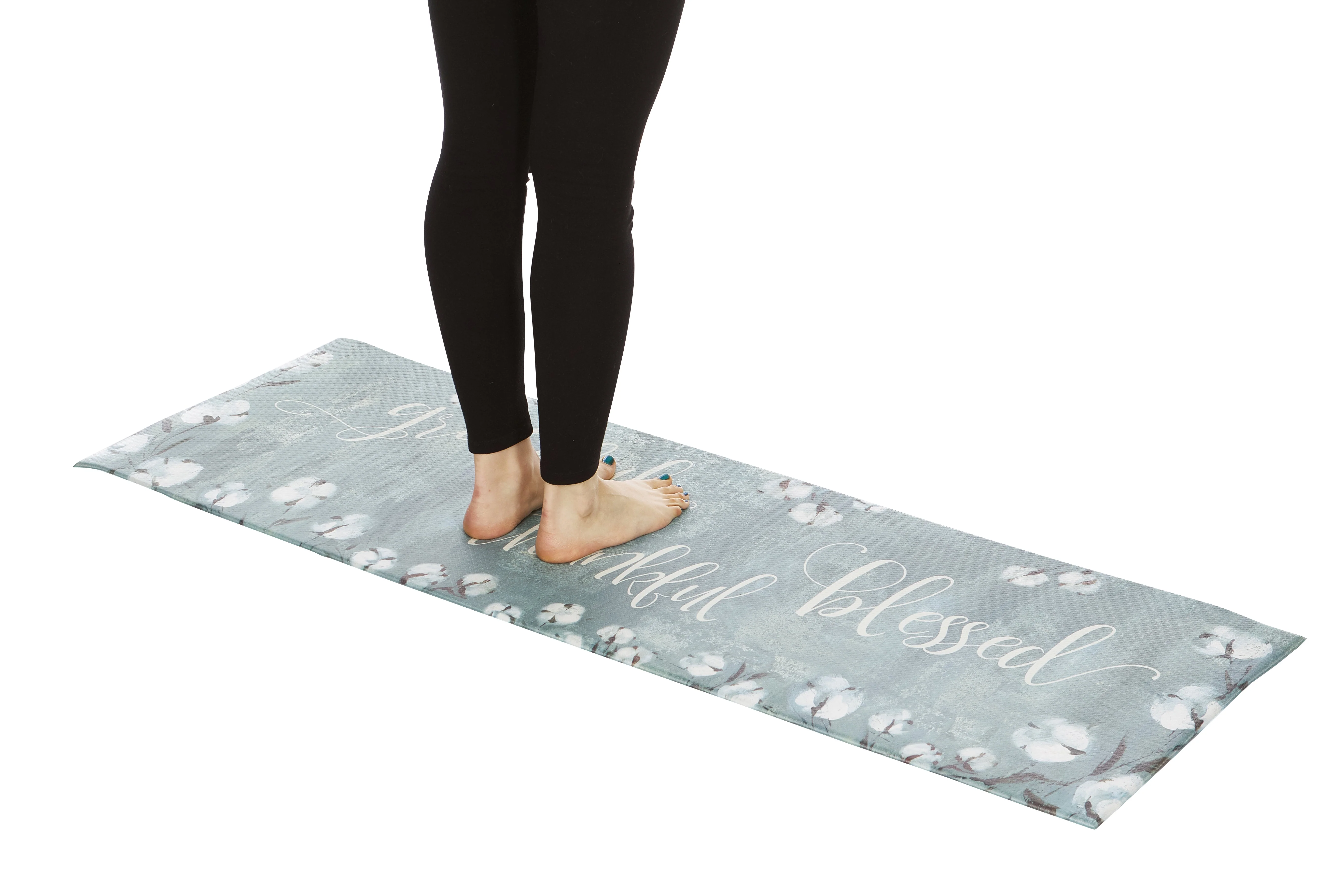 Grateful Thankful Bless Anti-Fatigue Memory Foam Kitchen Mat - Image 4