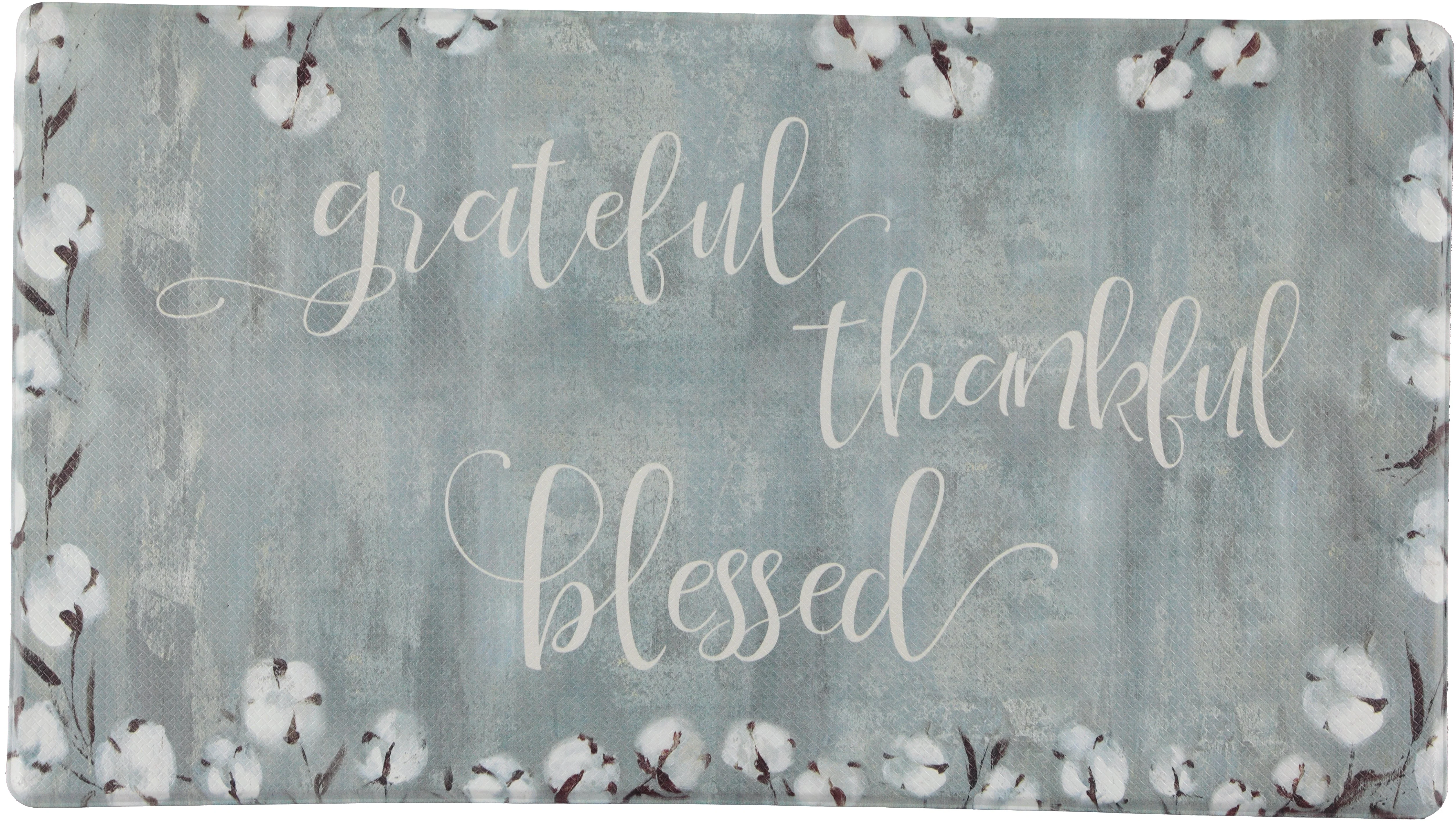 Grateful Thankful Bless Anti-Fatigue Memory Foam Kitchen Mat - Image 6