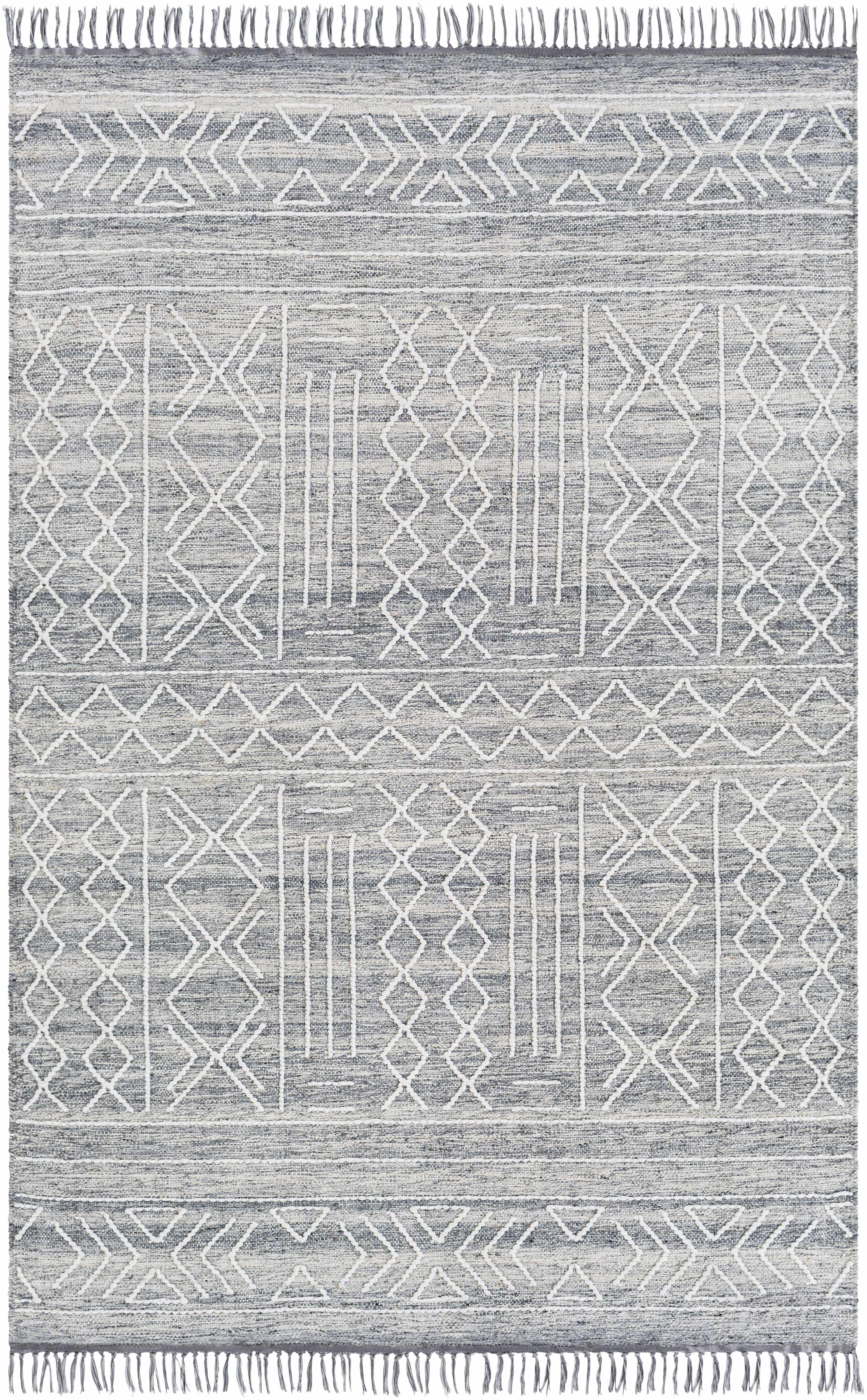 Gray Clintwood Wool Tassel Carpet - Clearance - Image 8