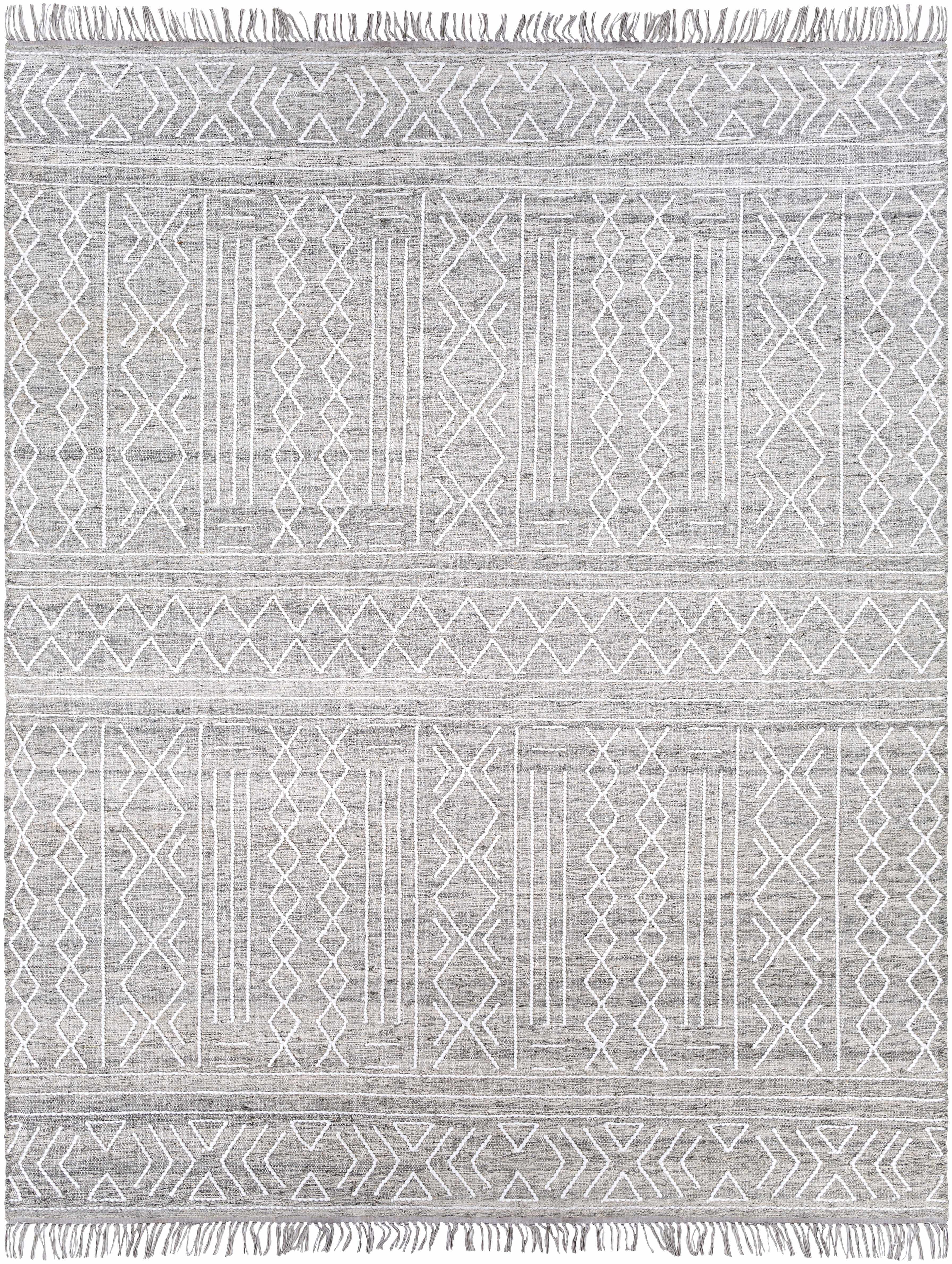 Gray Clintwood Wool Tassel Carpet - Clearance - Image 9