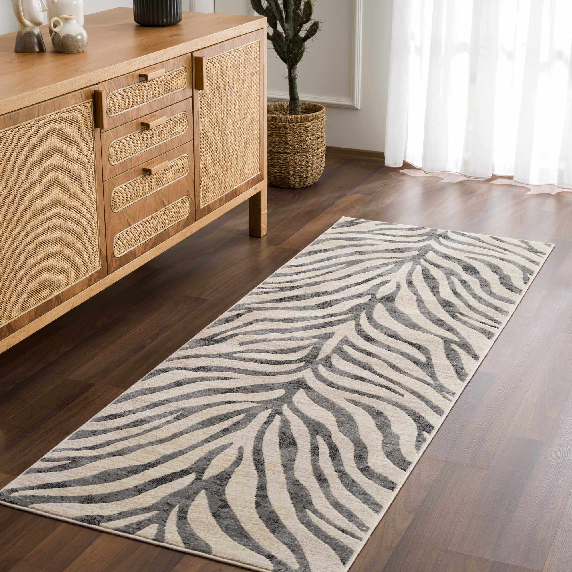 Gray Ecorse Zebra Print Area Rug - Image 11
