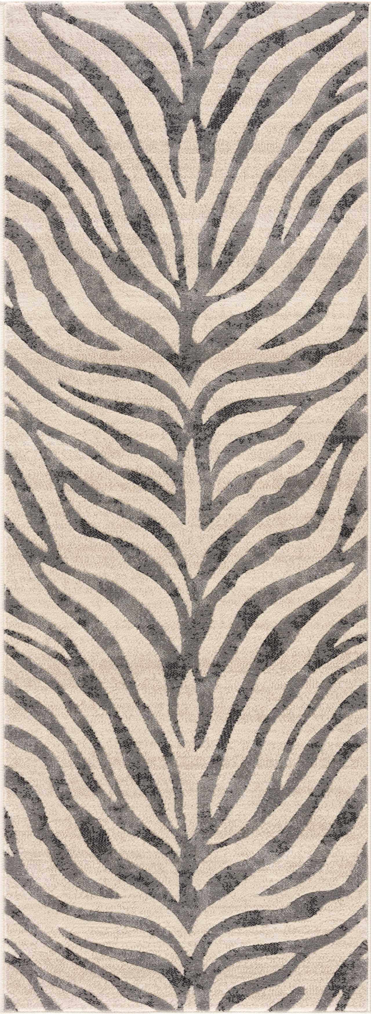 Gray Ecorse Zebra Print Area Rug - Image 12