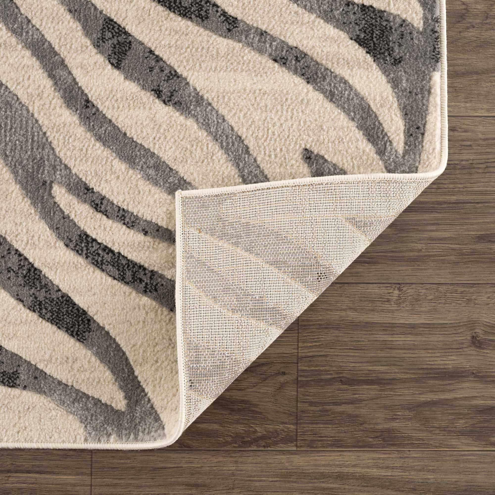 Gray Ecorse Zebra Print Area Rug - Image 6
