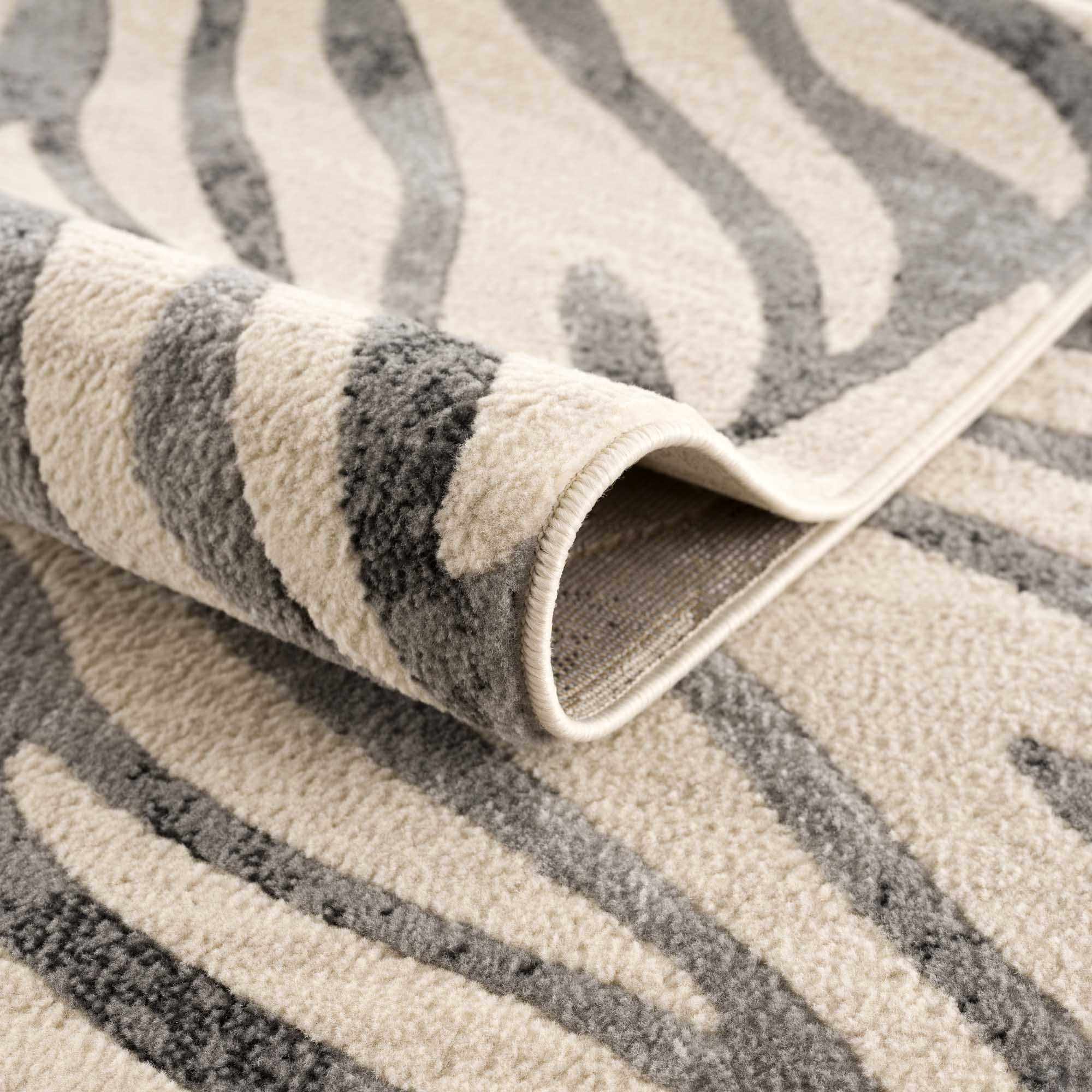 Gray Ecorse Zebra Print Area Rug - Image 7
