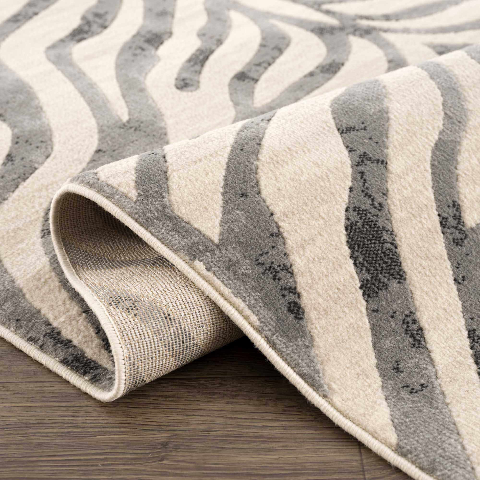 Gray Ecorse Zebra Print Area Rug - Image 8