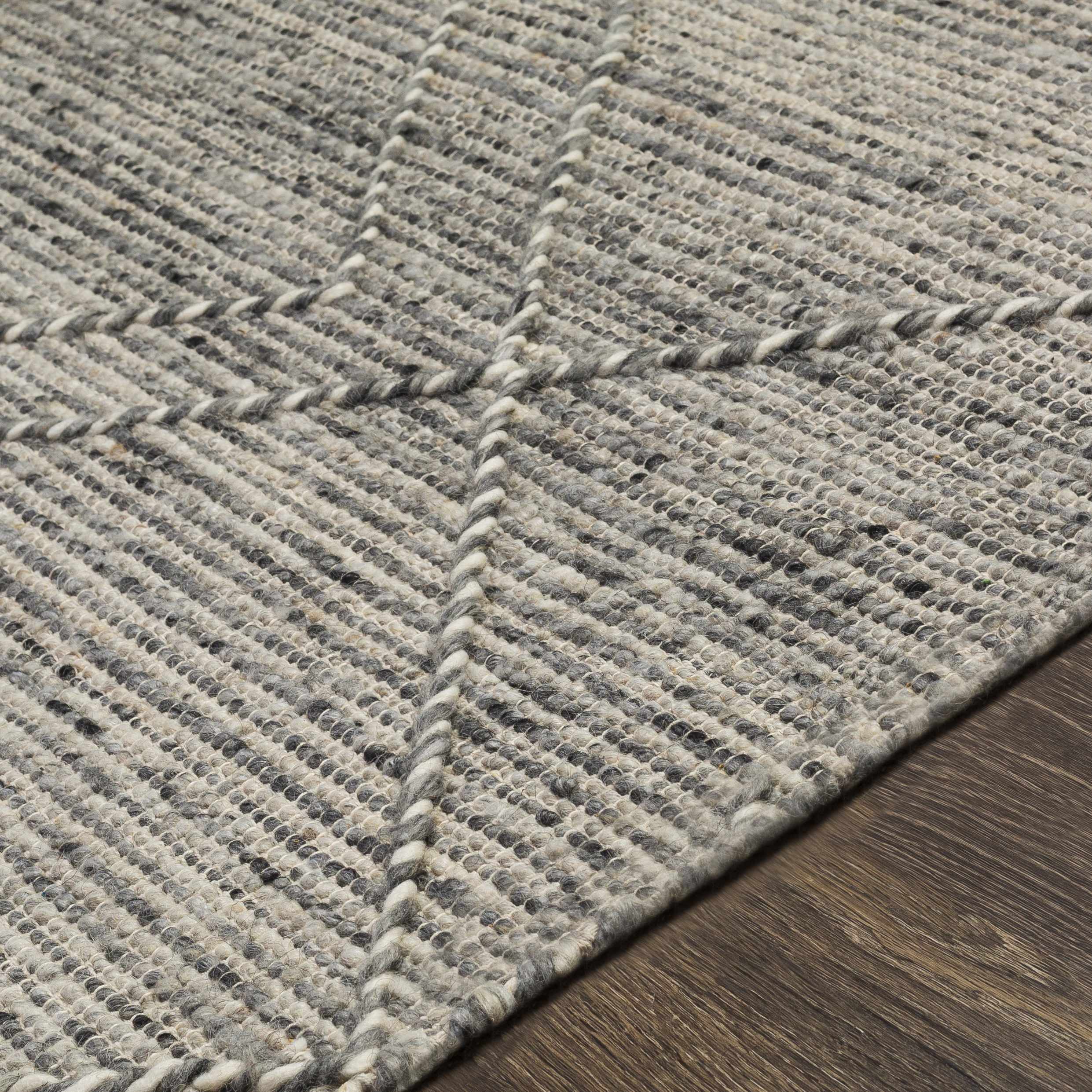 Gray Malilipot Wool Blend Braided Tassel Area Rug - Clearance - Image 5