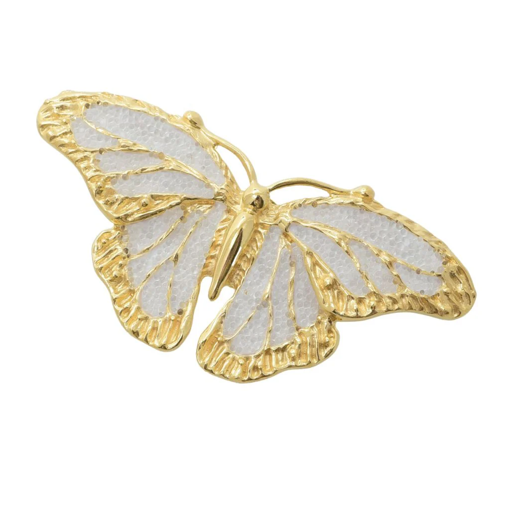 Graziella 23K Gold Plated Choice of Color Enamel Butterfly Ring - Image 3
