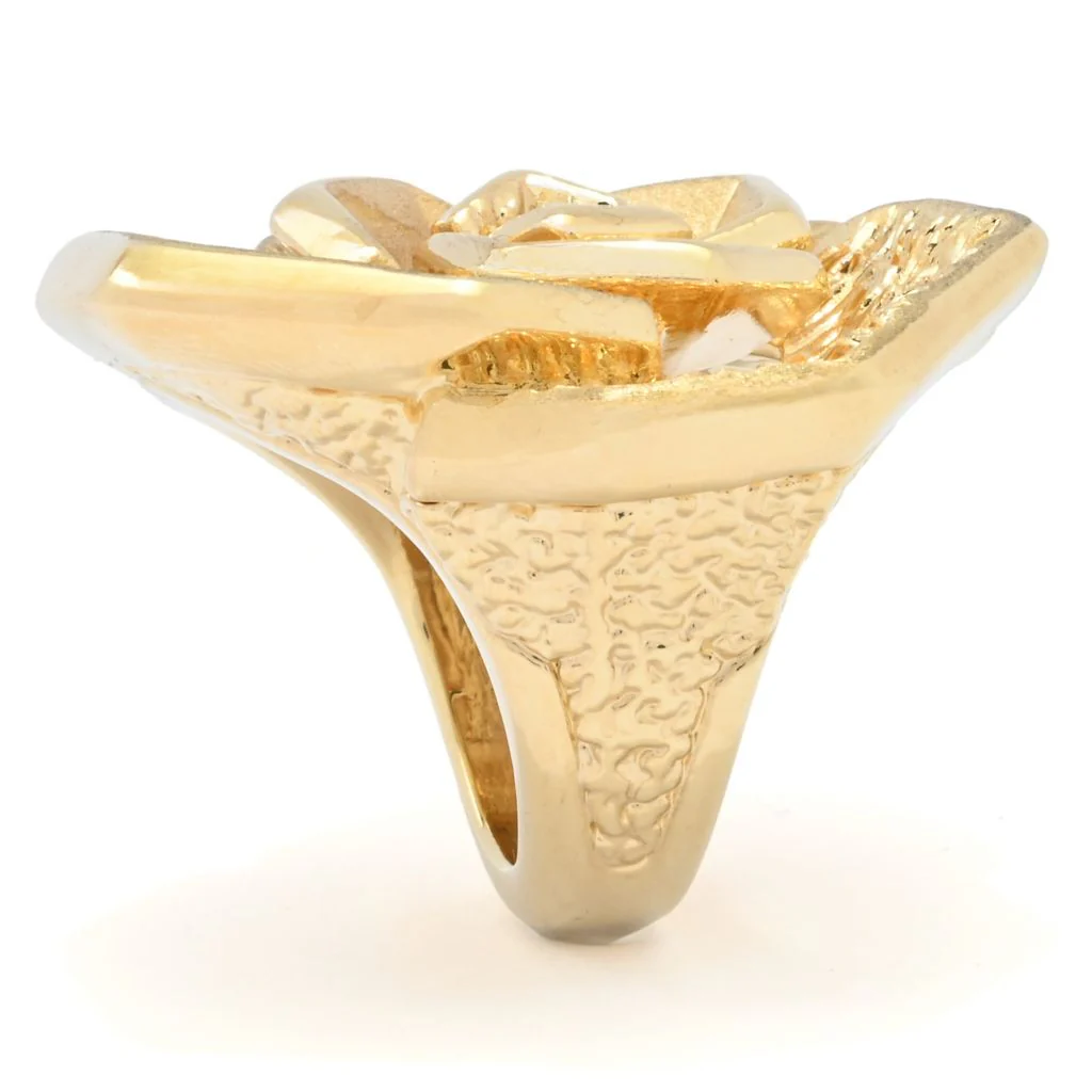 Graziella 23K Gold Plated Electroform Rose Ring - Image 2
