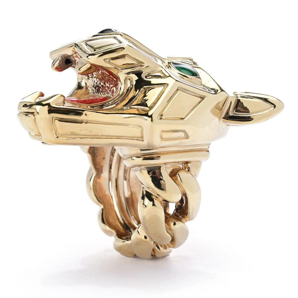 Graziella 23K Gold Plated Electroform Simulated Diamond Panther Ring - Image 2