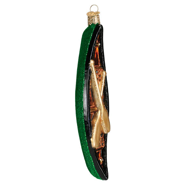 Green Canoe Ornament - Image 3