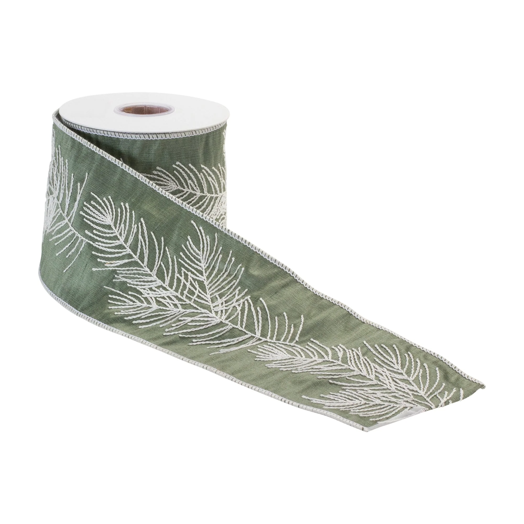 Pine Branch Ribbon 4" x 5 yds. - Image 2
