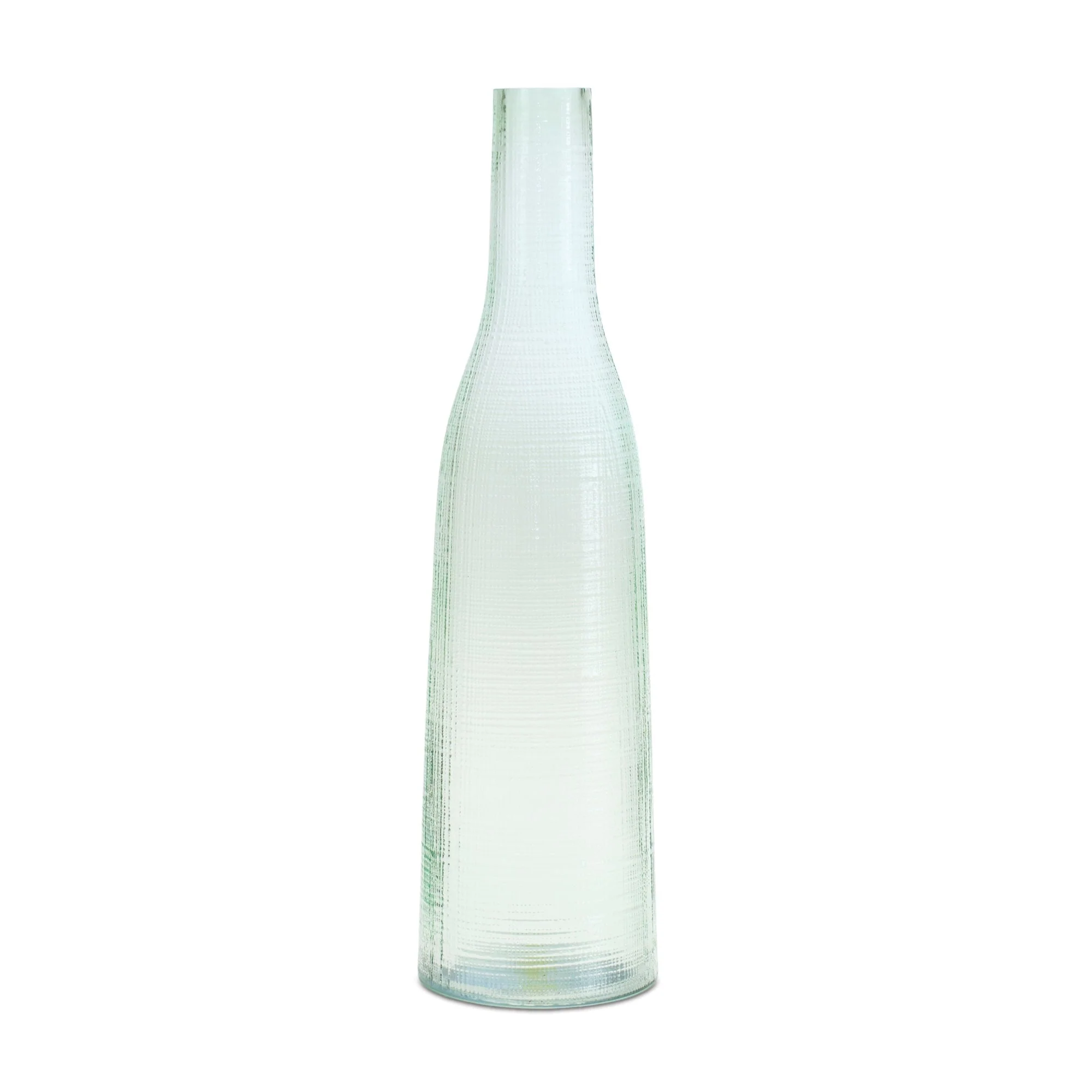 Green glass bottle vase (set of 4)
