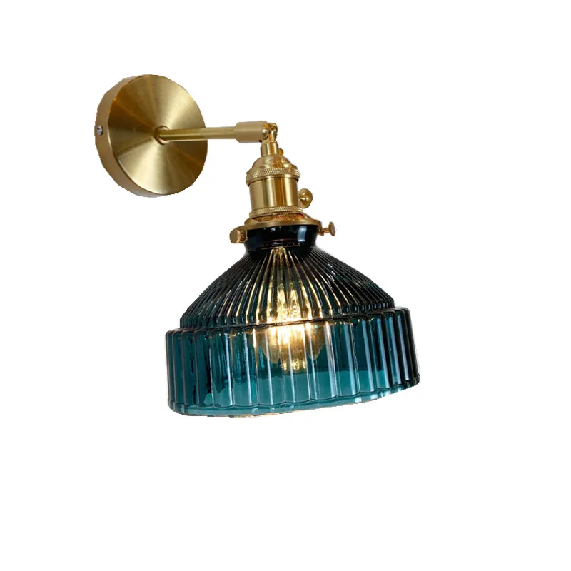 Green Glass Wall Sconce – Art Deco Light for Living Room, Hallway & Bedroom - Image 4