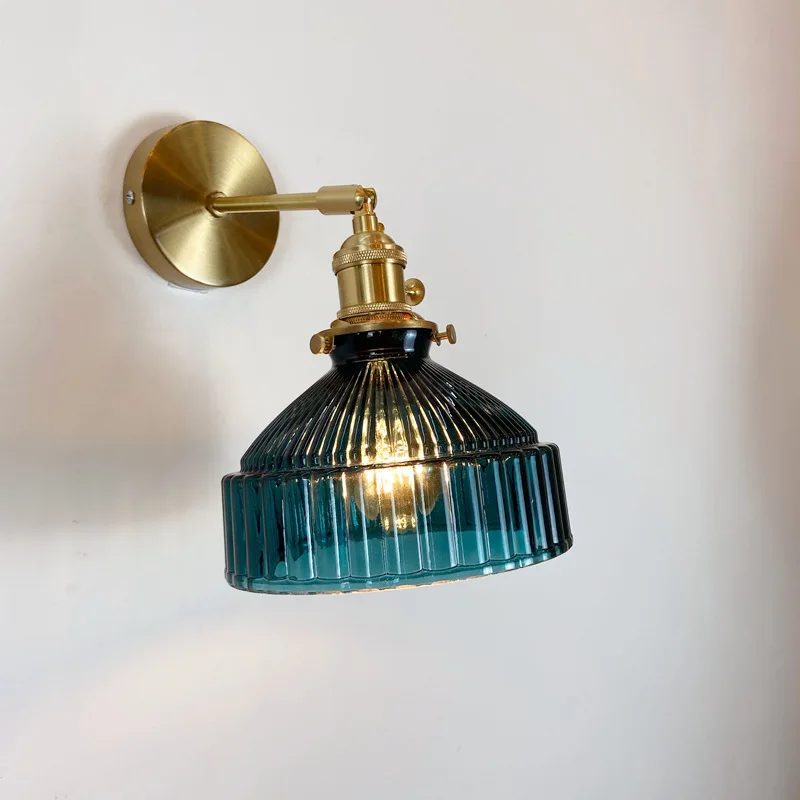 Green Glass Wall Sconce – Art Deco Light for Living Room, Hallway & Bedroom - Image 5