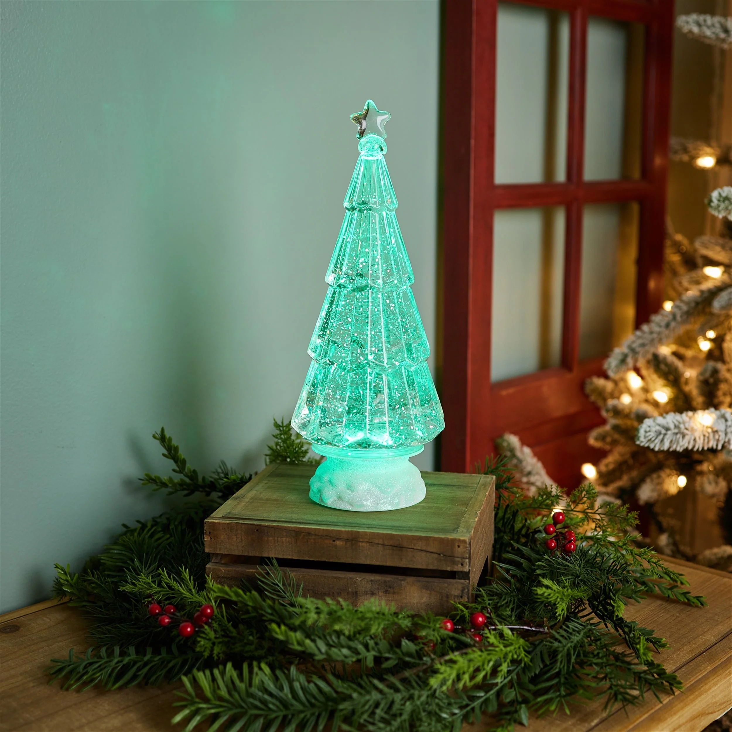 Green LED Christmas Tree 12"H - Image 3