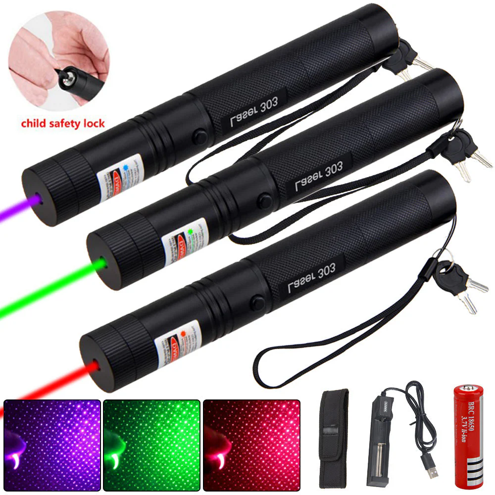 Green Red Dual Beam Laser Pointer Long Range Presentation Star Pointer - Image 9