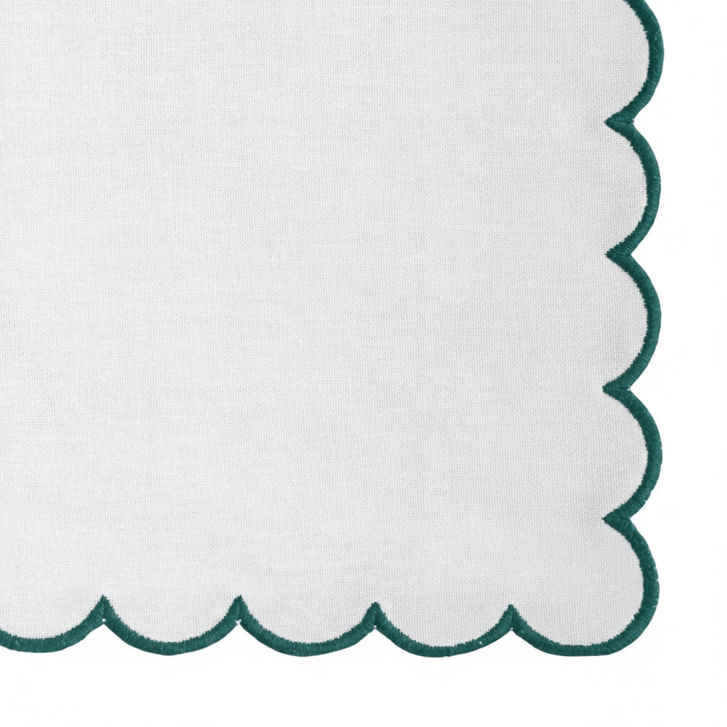 Green scallop napkins - Image 6