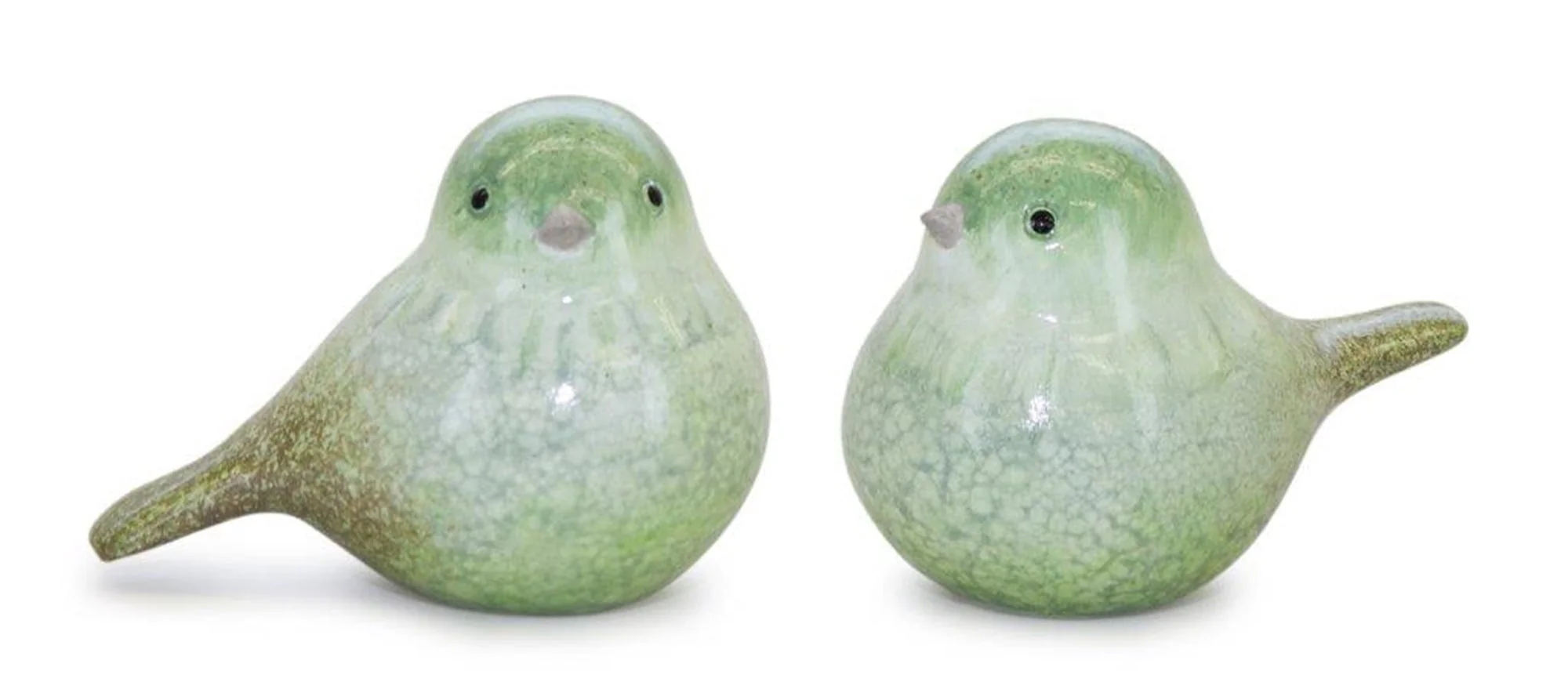 Green terra cotta bird figurine (set of 4) - Image 2