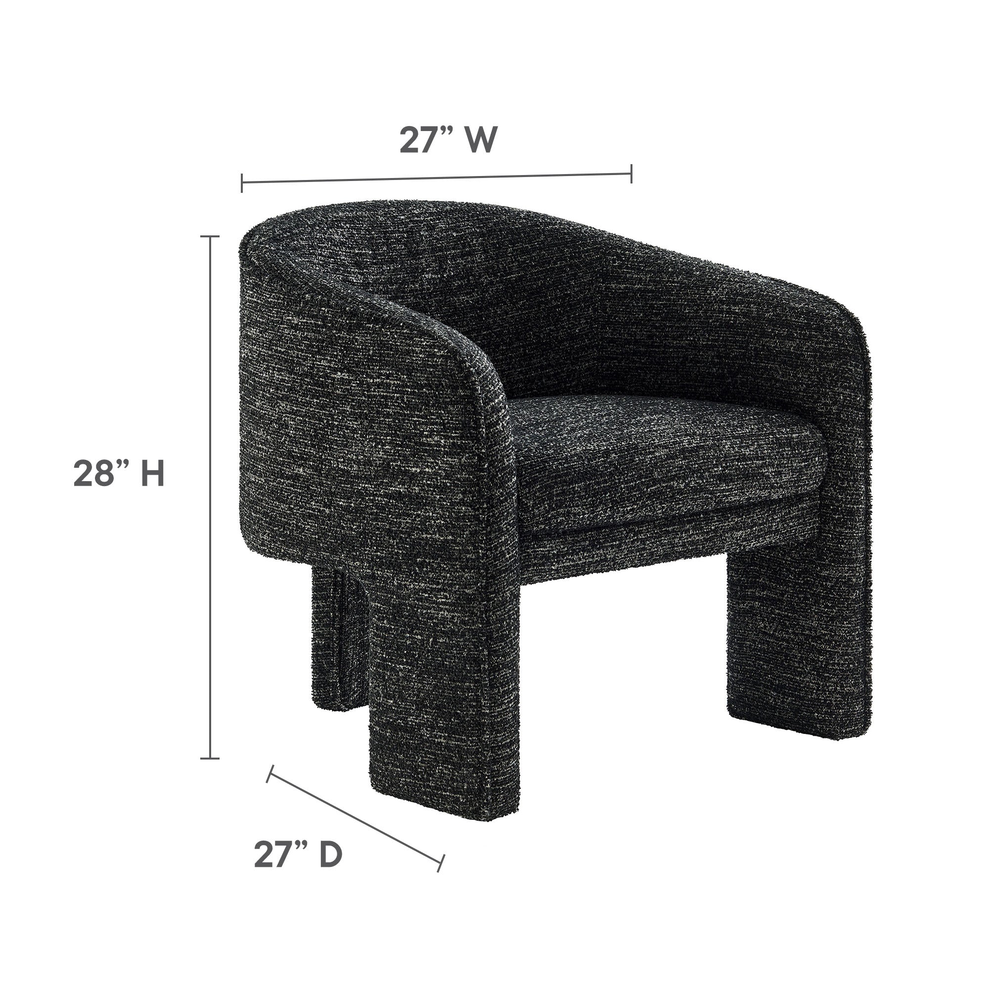 Greer Boucle Fabric Upholstered Accent Armchair by Modway - Image 2